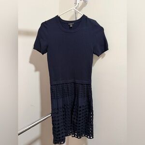 Ann Taylor Midnight Blue Eyelet Mini Dress